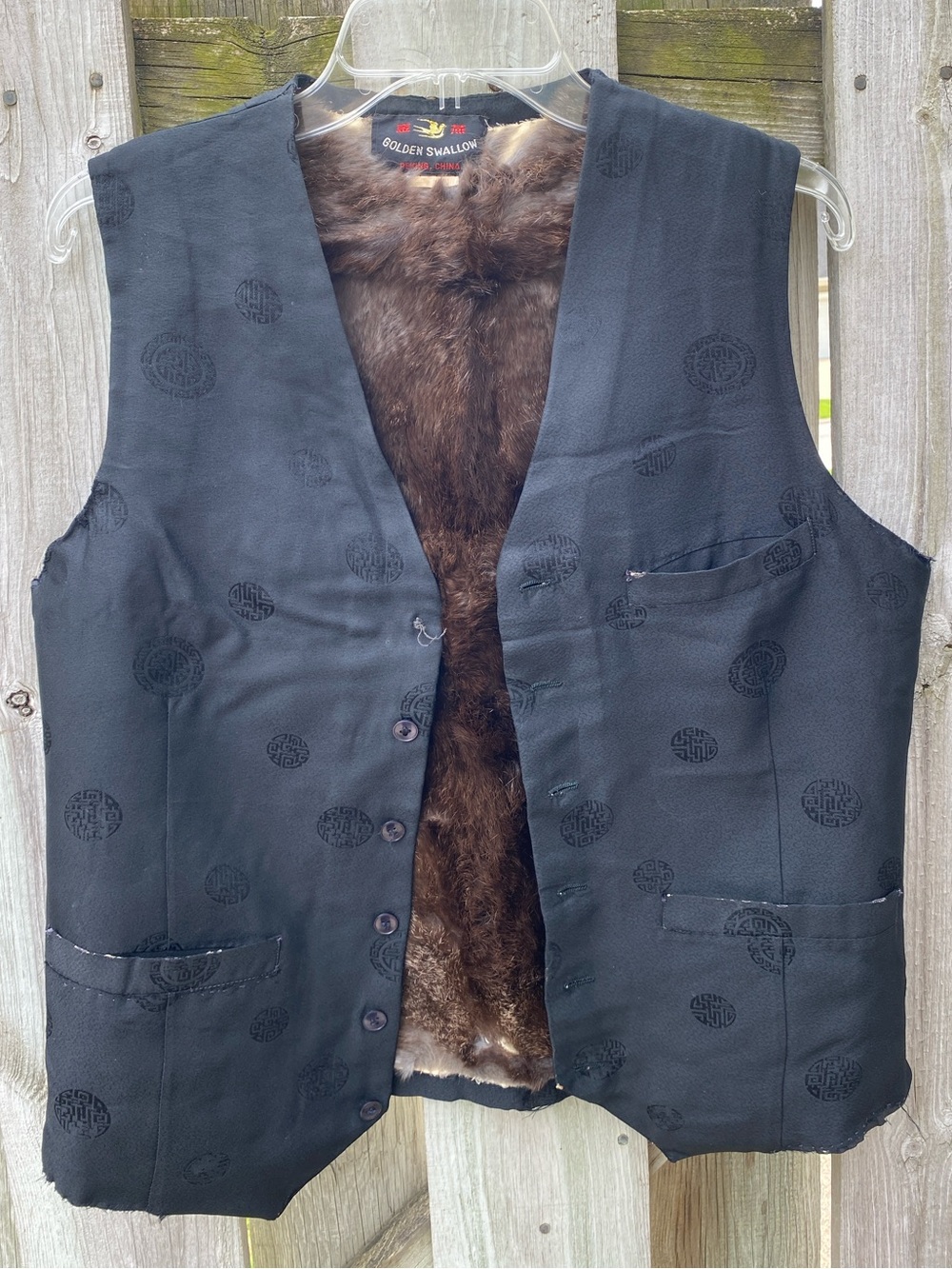 GENUINE Rabbit Fur Lined vest